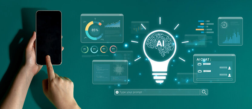 A user interface for a generative Artificial Intelligence platform. This creative tool uses machine learning for data analysis, content creation, and sparking new ideas. Fermion