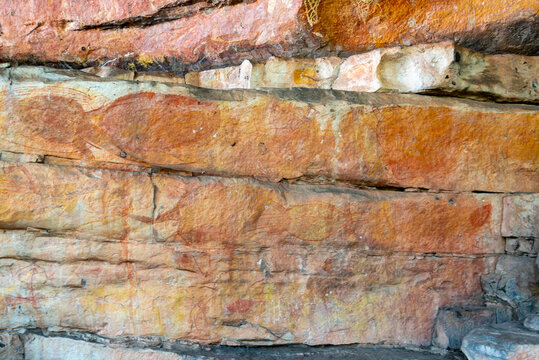 Ancient Aboriginal Rock Painting at Ubirr - Northern Territory