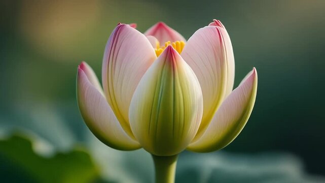 Blooming flower reversing into a closed bud in slow motion