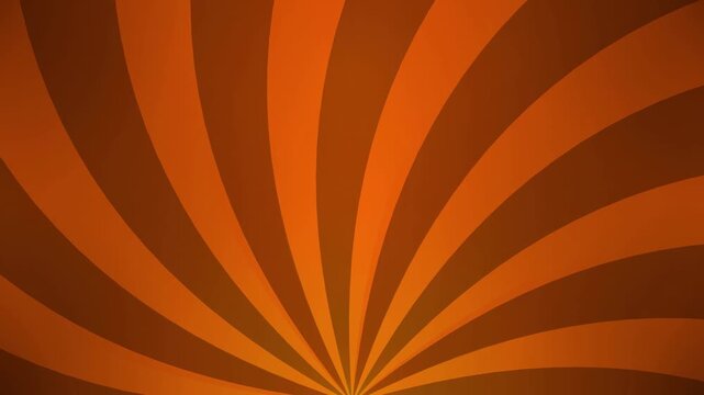 Groovy Orange Halloween Spiral Sunburst Background Animation