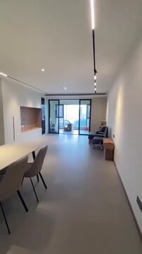 Warm Beige Microcement Interior Finish Smooth Seamless Surface for Modern Residential Renovation Project Natural Minimalist Material Application for Living Room Bathroom Wall and Floor Design