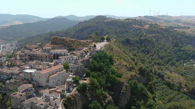 Rabatana, centro storico di Tursi visto dall'alto