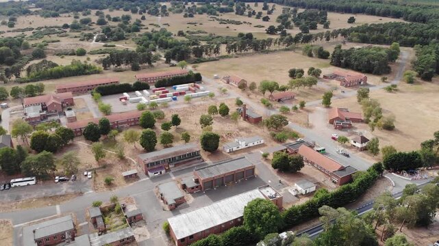 RAF Barnham is a former MOD facility which is going to be used to house migrants near Thetford in Suffolk, UK. 16.08.26