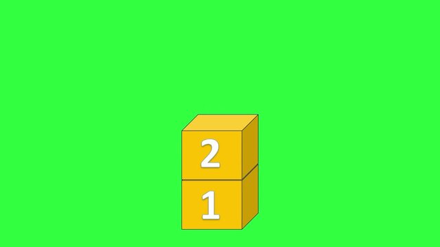 Max stacking height limit animation pack for box or pallet on green screen (1 to 13 stacks). The collection covers limit guides ranging from 1 layer (do not stack warning) up to 13 layers high.
