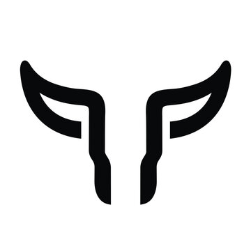 Horn and Letter P, Creative letter P and horn with style abstract , Vector Logo Design. 