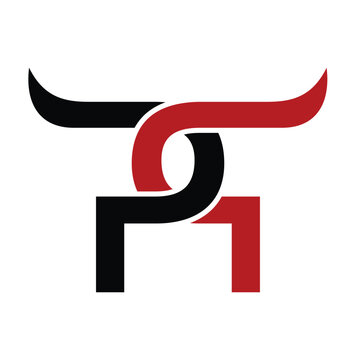 Horn and Letter P, Creative letter P and horn with style abstract , Vector Logo Design. 