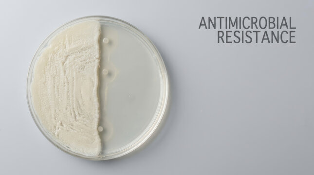 Antimicrobial resistance research in laboratory culture reveals microbial growth beside clear control zone