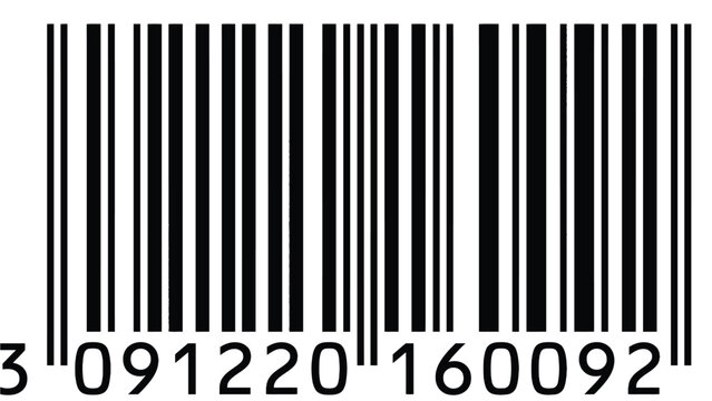 Detailed universal product code barcode with bold black vertical lines for retail commerce scanning systems analysis