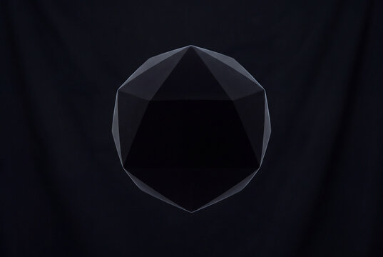 Ultra-Black Vantablack Surface Absorbing Light with Subtle 3D Object Edge &ndash; 5K Light Absorption Material