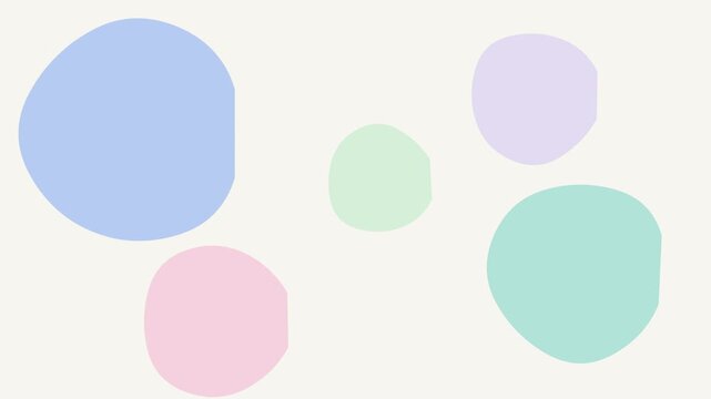 Pastel Abstract Organic Shapes Floating in Minimalist Motion Graphic Animation