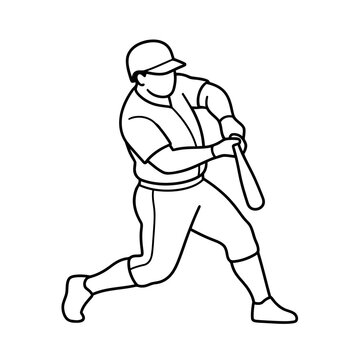 Baseball player swinging a bat