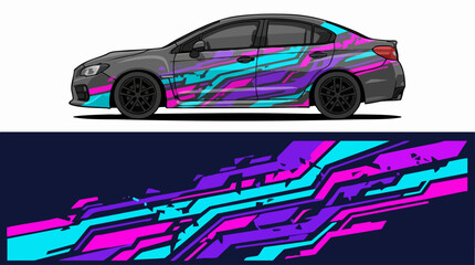 Abstract Sport Car Decal Graphic Design. © Yus