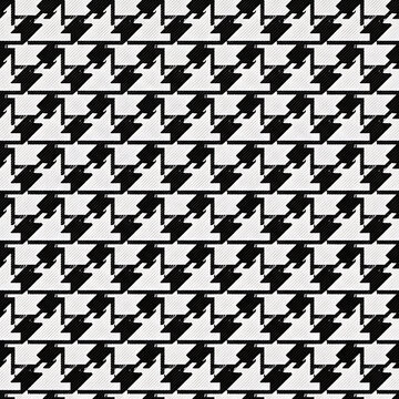 Classic Houndstooth Check Winter Seamless Pattern