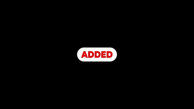 Add to Added Button Animation with Mouse Cursor Pointer. Perfect for website, digital, online, computer, animation, technology, internet, retail, store, marketing.