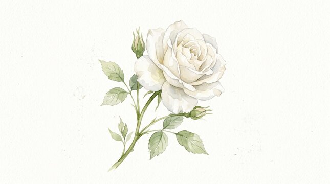 081 81 Simple watercolor painting of a beautiful bloom Watercolor pain