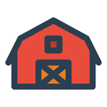 barn filled outline icon