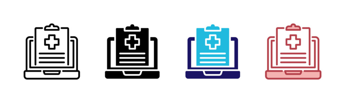 Electronic Medical Record Icons, Multi Style Icon Set