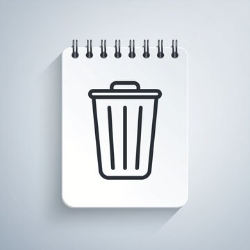 Text note file icon with delete trash badge