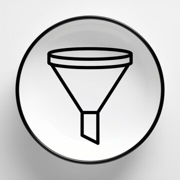 Spreadsheet table icon with filter funnel badge