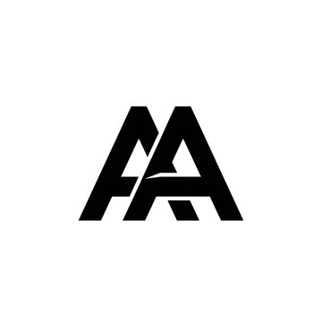 Modern aa monogram logo design in black and white