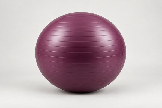 Plum stability exercise ball on a neutral studio background
