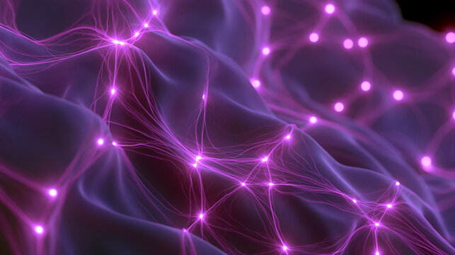 Purple neural pathways, artificial intelligence, brain science, machine learning, medical diagnostics