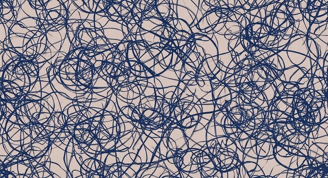 Abstract Ink Scribble Pattern on Neutral Background