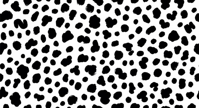 Black and white irregular spot pattern texture background.