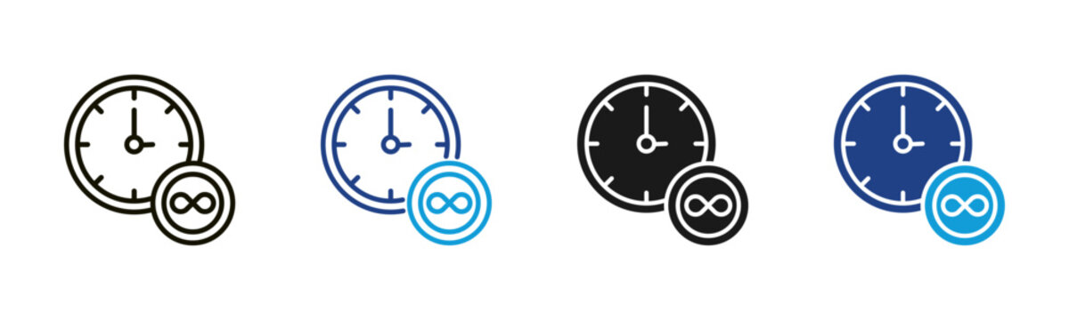 Time Infinite Web icon with multiple style collection