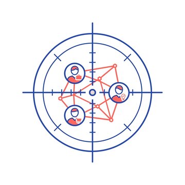 AI Audience Segmentation Target Reticle Logo