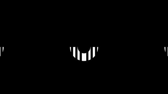 Golden gate bridge silhouette animation moving across simple minimal screen