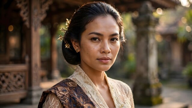 Elegant portrait representing confidence, dignity and the spirit of Indonesian women