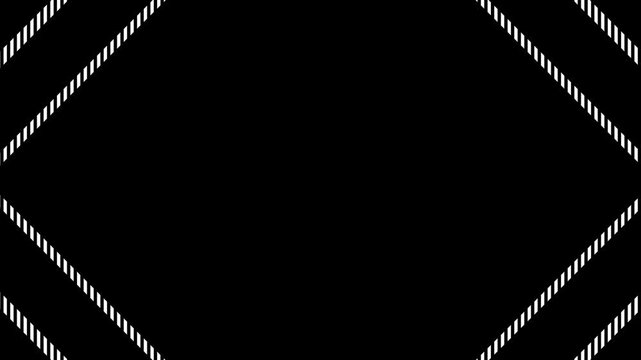 Minimalist diamond shape geometric animation with rotating white graphic lines
