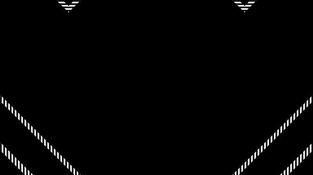 Geometric motion footage with expanding white diamond shapes on black