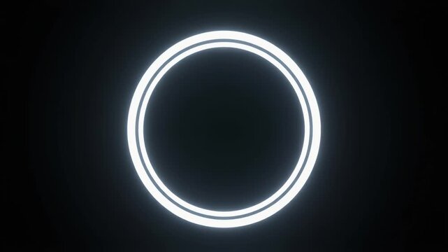 Glowing 3D Number Zero with Metallic Silver Finish, Glossy Circular Icon and Futuristic Light Effect on Black Background for Technology and Web Design
