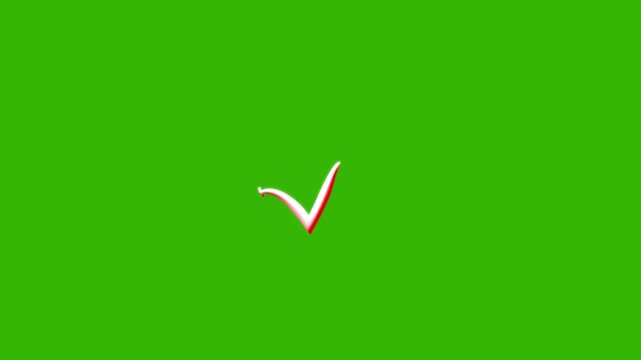 Animated tick mark icon, circle loading approved symbol, on black and transparent background, motion graphics 4k video, for success, complete task, verification, business presentation ui