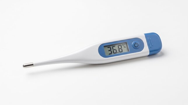 Digital thermometer showing body temperature for health and medical use