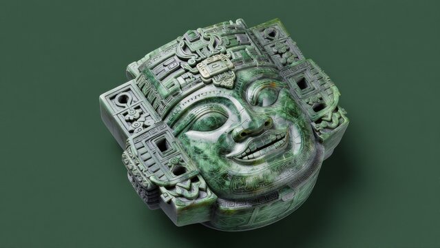 Ancient Greenstone Artifacts Displaying Intricate Carvings and Designs