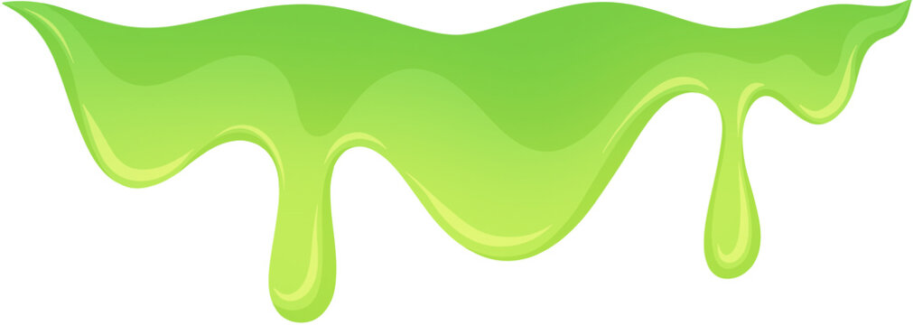 Vibrant Neon Green Slime Dripping Down for Halloween and Horror Decorations