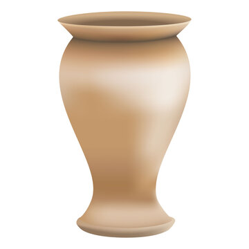 Ceramic clay vase container vector illustration isolated
