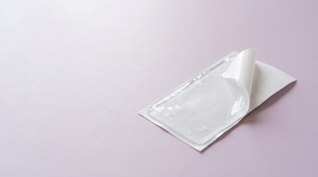 剥離紙をめくった冷却ジェルシート