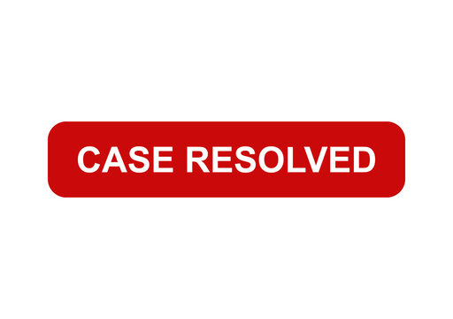 Red case resolved banner with white text