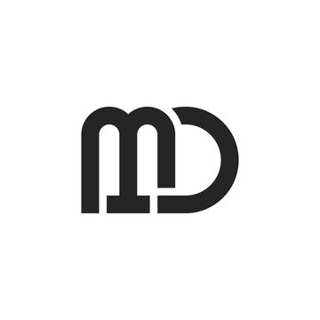 Monogram style initial MD logo