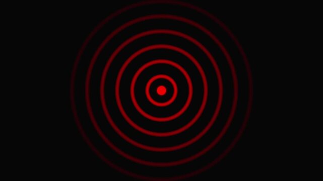 Abstract neon circle radio waves looping background. Radio wave signal, radar concept. Radio waves seamless animation background video with alpha chanel.4k video