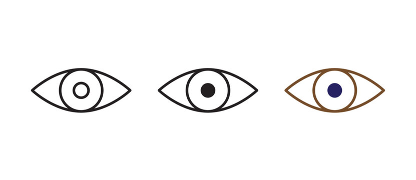 Eye Icon for Visibility, Viewing and Digital Interfaceeye, eye icon, view, visibility, vision, sight, watch, see, look, observation, viewing, preview, visual, display, monitor, privacy, security, atte