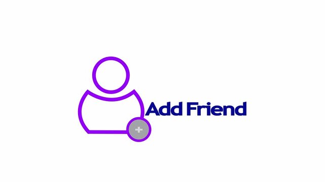 User account registration icon with plus badge on black background 4k HD Video,