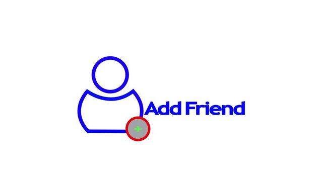 Add friend user profile icon isolated on black background 4k HD Video,