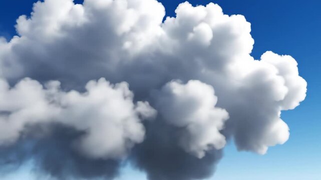 Close-up of white clouds under a blue sky, time-lapse photography of blue sky and white clouds