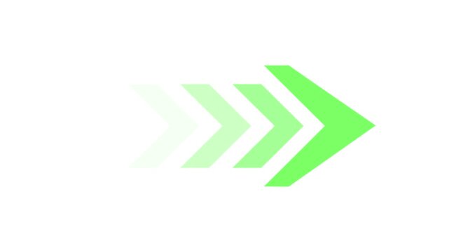 Right-directional arrow loop animation. Animated arrows for the overlay video layer. 4k animation. with alpha channel