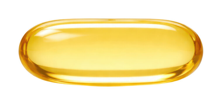 PNG Single golden capsule isolated.